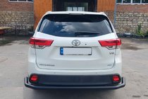Toyota Highlander 2013–2019 Bagerste beskyttelsesbøjle AK005-2 Black (2 stk., rustfrit stål) foto 2