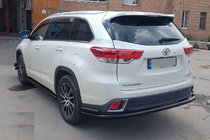 Toyota Highlander 2013–2019 Bagerste beskyttelsesbøjle AK005-2 Black (2 stk., rustfrit stål) foto 6