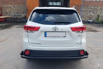 Toyota Highlander 2013–2019 Bagerste beskyttelsesbøjle AK005-2 Black (2 stk., rustfrit stål) foto 4