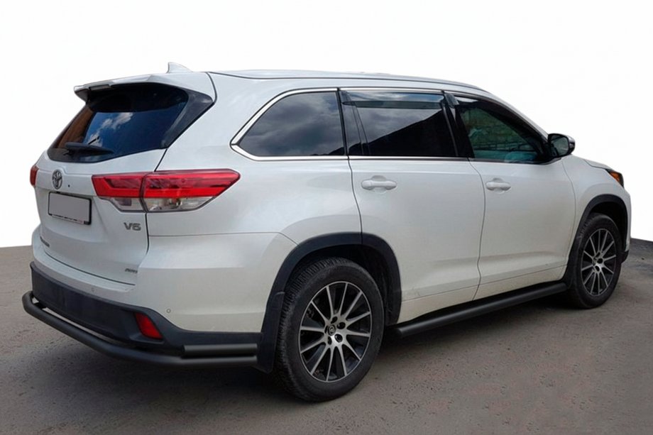 Toyota Highlander 2013–2019 Bagerste beskyttelsesbøjle AK005-2 Black (2 stk., rustfrit stål) Image