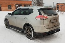 Nissan X-trail T32/Rogue 2014–2021 Bageste beskyttelsesbøjle NSXT.13.6.B1-08 Black (rustfrit stål) foto 4