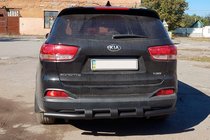 Kia Sorento II XM 2009–2014 Bagerste beskyttelsesbøjle AK015 Black (rustfrit stål) foto 3
