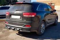 Kia Sorento II XM 2009–2014 Bagerste beskyttelsesbøjle AK015 Black (rustfrit stål) foto 2