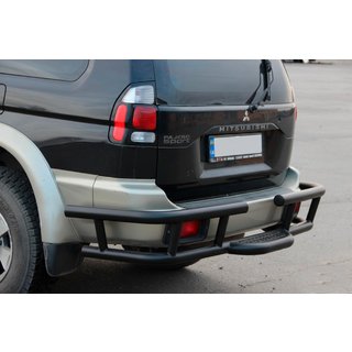 Bageste beskyttelsesbøjle AK-Special Black (rustfrit stål) Mitsubishi Pajero Sport 1996–2007 foto 1