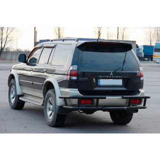 Bageste beskyttelsesbøjle AK-Special Black (rustfrit stål) Mitsubishi Pajero Sport 1996–2007 foto 2