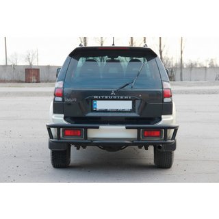 Bageste beskyttelsesbøjle AK-Special Black (rustfrit stål) Mitsubishi Pajero Sport 1996–2007 foto 4