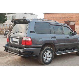 Bageste beskyttelsesbøjle AK009-15 Black (rustfrit stål) Lexus LX470 1998–2007 foto 2