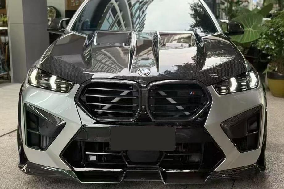 BMW X6 G06 2019–2027 Frontspoiler-læbe Lip SQ (til F96 2023+, carbon) Image