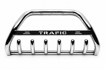 Renault Trafic 2001–2015 Kængurubøjle WT004 med Trafic-tekst (rustfrit stål) 6 tænder foto 2
