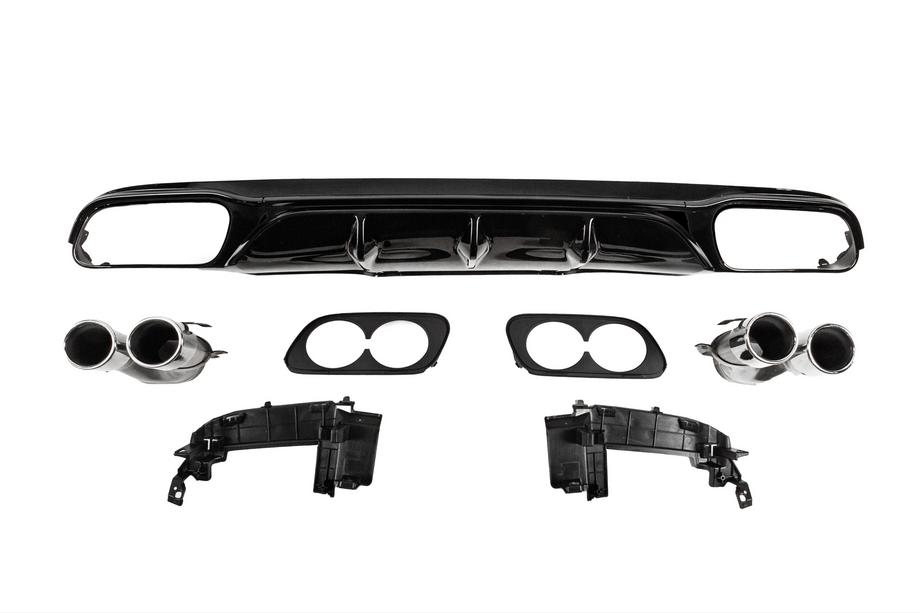 Mercedes E-klasse W213 2016–2023 Bagdiffusor med udstødningsenderør E53-Design (til Base) Image