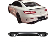 Mercedes E-klasse Coupé C238 2016–2024 Bagdiffusor Black med Chrome udstødningsenderør (AMG53-design) foto 3