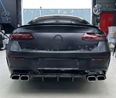 Mercedes E-klasse Coupé C238 2016–2024 Bageste diffuser Black med krom udstødningsender (AMG63-design) foto 4