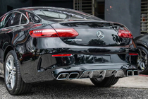 Mercedes E-klasse Coupé C238 2016–2024 Bageste diffuser Black med krom udstødningsender (AMG63-design) foto 3