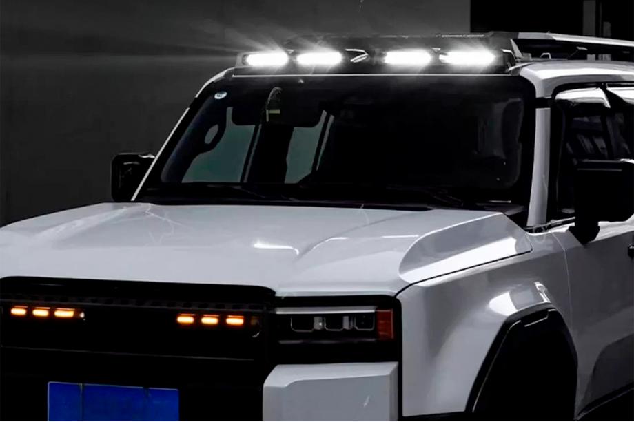 Toyota Land Cruiser Prado 250 2023– Forrudevisir med LED (Sort) Foto 2