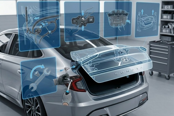 Hyundai Sonata: Sådan afmonterer du bagklappen – trin for trin