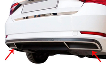 Skoda Superb 2015–2024 Carmos kofanger-endestykker i rustfrit stål (2 stk.) foto 1