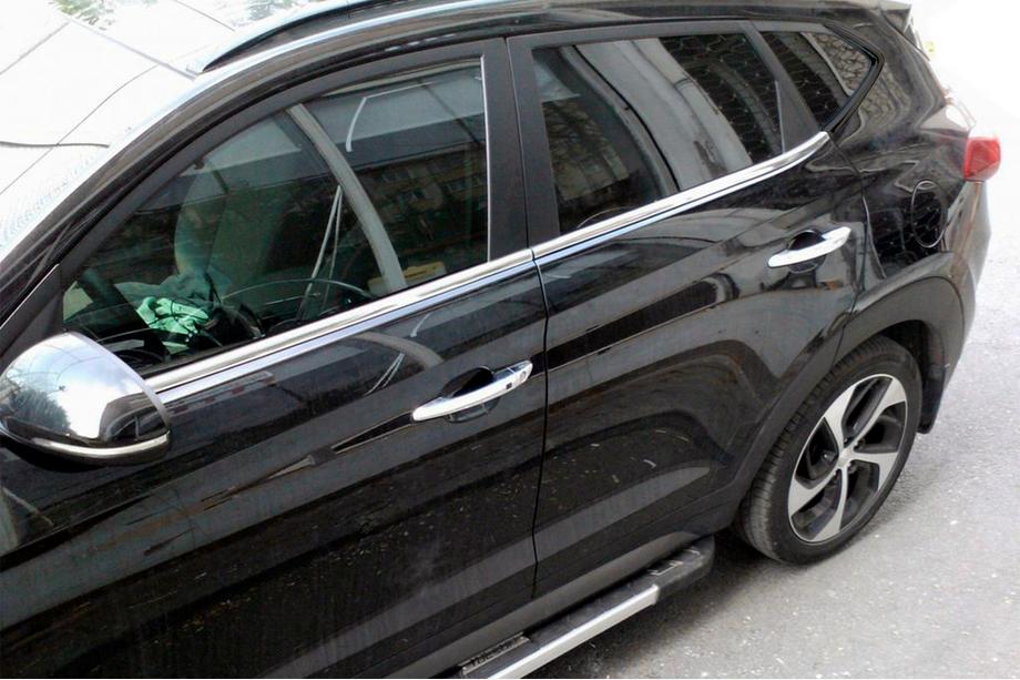 Hyundai Tucson TL 2016–2021 Nederste vindueslister i rustfrit stål (4 stk.) Carmos - tyrkisk rustfrit stål Image