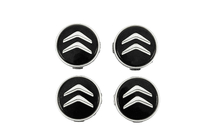 Citroen Navkapsler til fælge 60/56 mm (sort med krom, 4 stk) foto 1