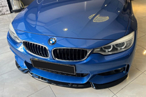 BMW 4-serie F32/F33/F36 2012–2020 Front kofangerlæbe Lip EuroCap (til M-Sport, 2014-2017, blank sort) foto 2