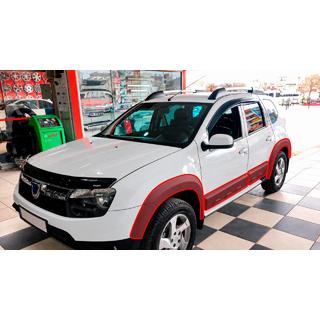 Skærmkantlister med pyntelister EuroCap (12 stk., glatte, mat sort, ABS) Dacia Duster 2008–2018 foto 1