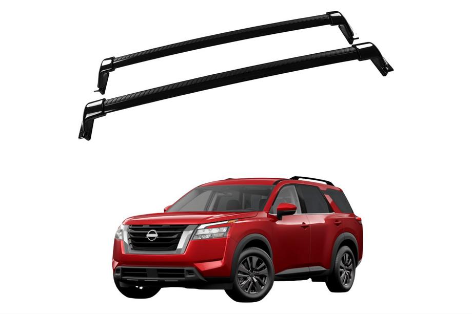 Nissan Pathfinder R53 2021– Tagbøjler (tværstænger) til OEM tagrælinger (2 stk.) Grå Image