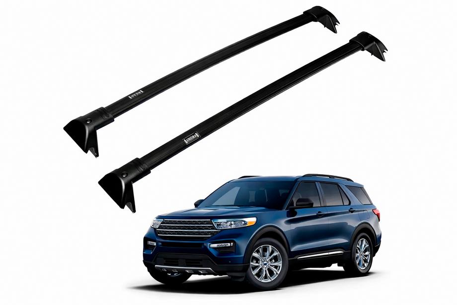 Ford Explorer 2019– Tagbøjler (tværstænger) til integrerede tagrælinger OEM (2019-2023, 2 stk) Sort Foto 2