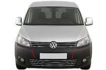 Volkswagen Caddy 2010–2015 Hel grillindsats til kofanger (rustfrit stål) foto 1