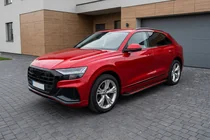 Audi Q8 2018– Sidetrin Maya Red (2 stk., aluminium) foto 1