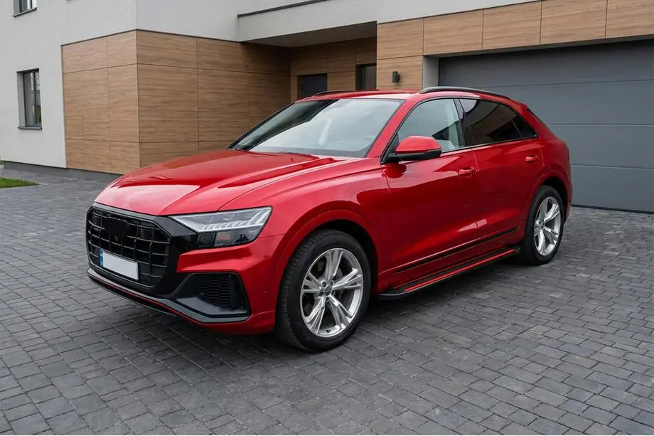 Audi Q8 2018– Sidetrin Maya Red (2 stk., aluminium) Image