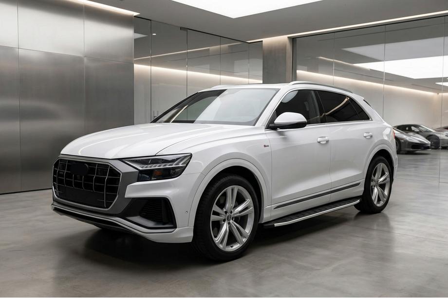 Audi Q8 2018– Sidetrin Fullmond (2 stk., aluminium) Image