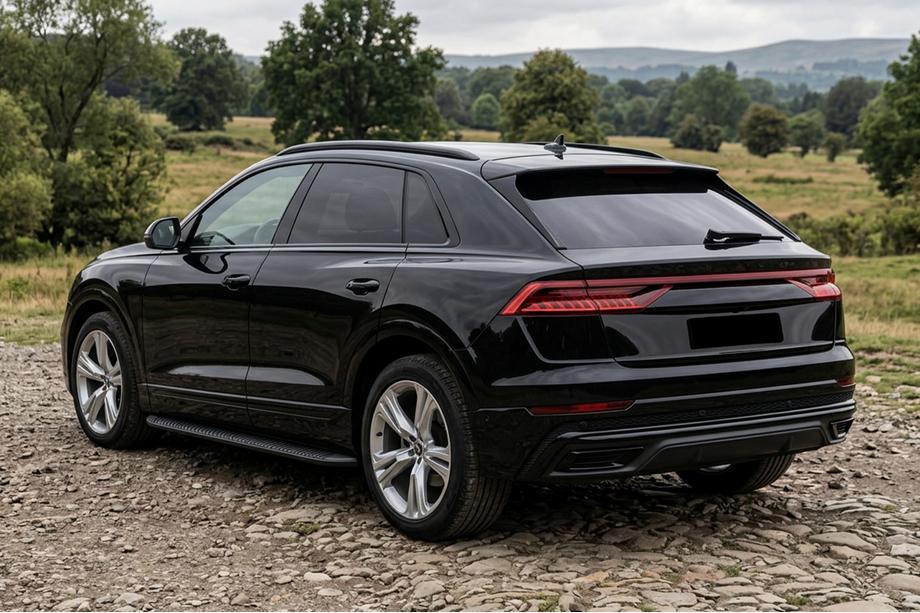 Audi Q8 2018– Sidetrin Tayga Black (2 stk., aluminium) Image