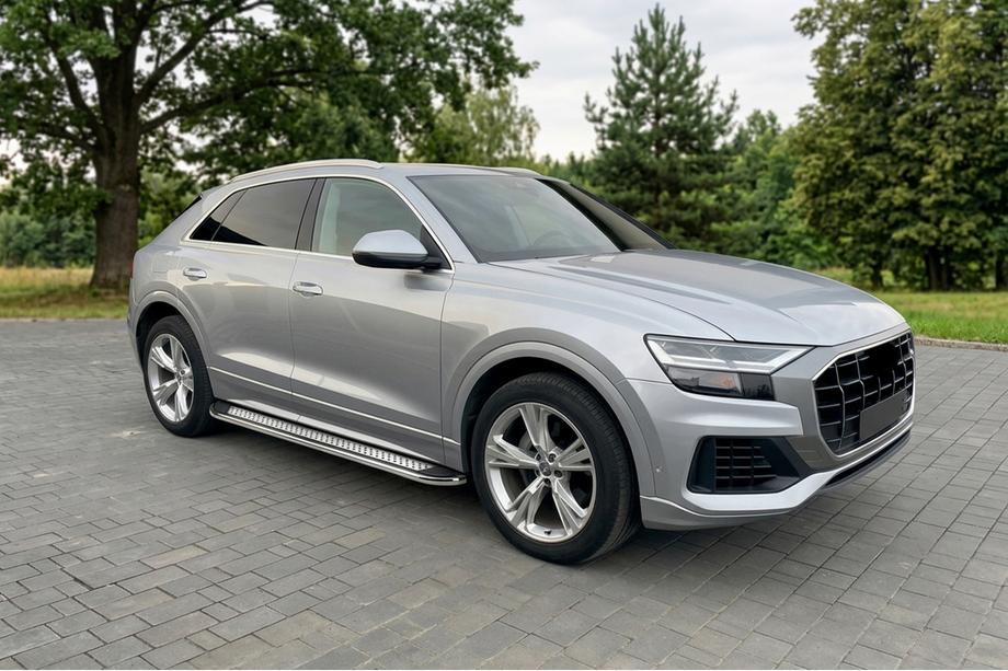 Audi Q8 2018– Sidetrin Maydos V2 (2 stk., aluminium ↗ rustfrit stål) Image