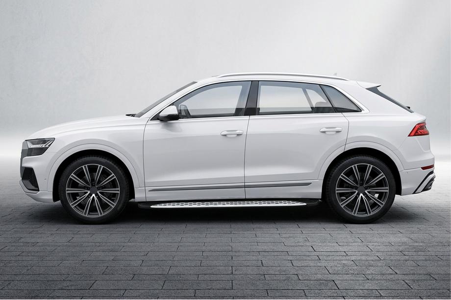 Audi Q8 2018– Sidetrin Shining V1 (2 stk., aluminium) Image