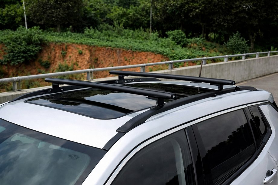 Jeep Compass 2006–2016 Tagbøjler (tværstænger) til integrerede tagrælinger OEM (2011-2016, 2 stk) Sort Image