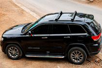 Jeep Grand Cherokee WK2 2010–2021 Tagbøjler (tværstænger) til integrerede tagrælinger OEM (2 stk) Grå foto 10