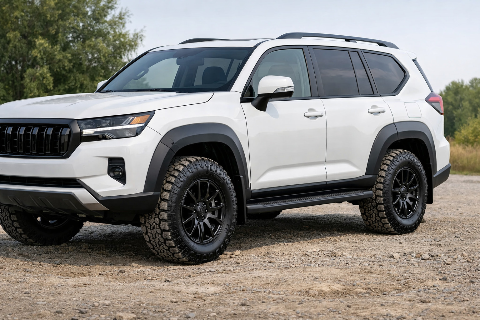 Toyota Land Cruiser Prado 250: mod mudder på siderne og smalle hjulkasser