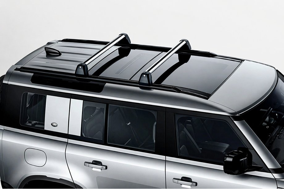 Land Rover Defender 2019– Tagbøjler (tværstænger) til integrerede tagrælinger OEM (2 stk) Sort Foto 5
