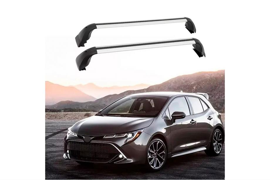 Toyota Corolla 2019– Tagbøjler (tværstænger) til integrerede tagrælinger OEM (HB, 2 stk.) Sort Image