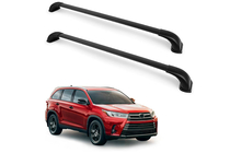 Toyota Highlander 2013–2019 Tagbøjler (tværstænger) til integrerede tagrælinger OEM (2 stk) Grå foto 3