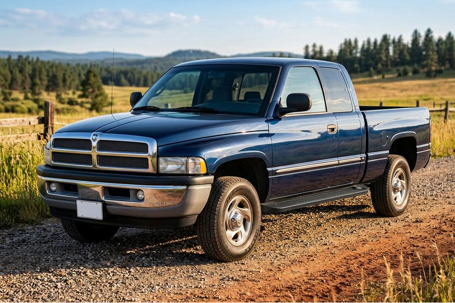 Dodge RAM (BR/BE) 1994–2002 Allmond Black sidetrin (2 stk., aluminium) Foto 1
