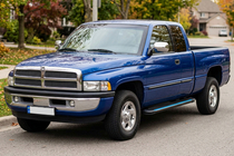 Dodge RAM (BR/BE) 1994–2002 Maya Blue sidetrin (2 stk., aluminium) foto 1