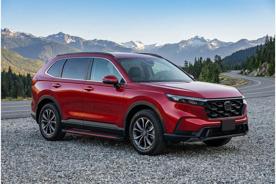 Honda CRV 2022– Sidetrin Maya Red (2 stk., aluminium) Foto 1