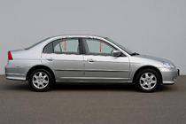 Honda Civic Sedan VII 2001–2006 Udvendige vindueslister i rustfrit stål (4 stk.) OmsaLine - italiensk rustfrit stål foto 1