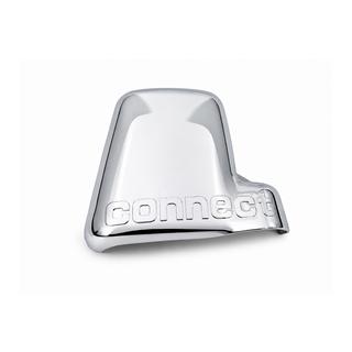 Forkromet spejlkappe med logo højre (1 stk., plast) foto 1