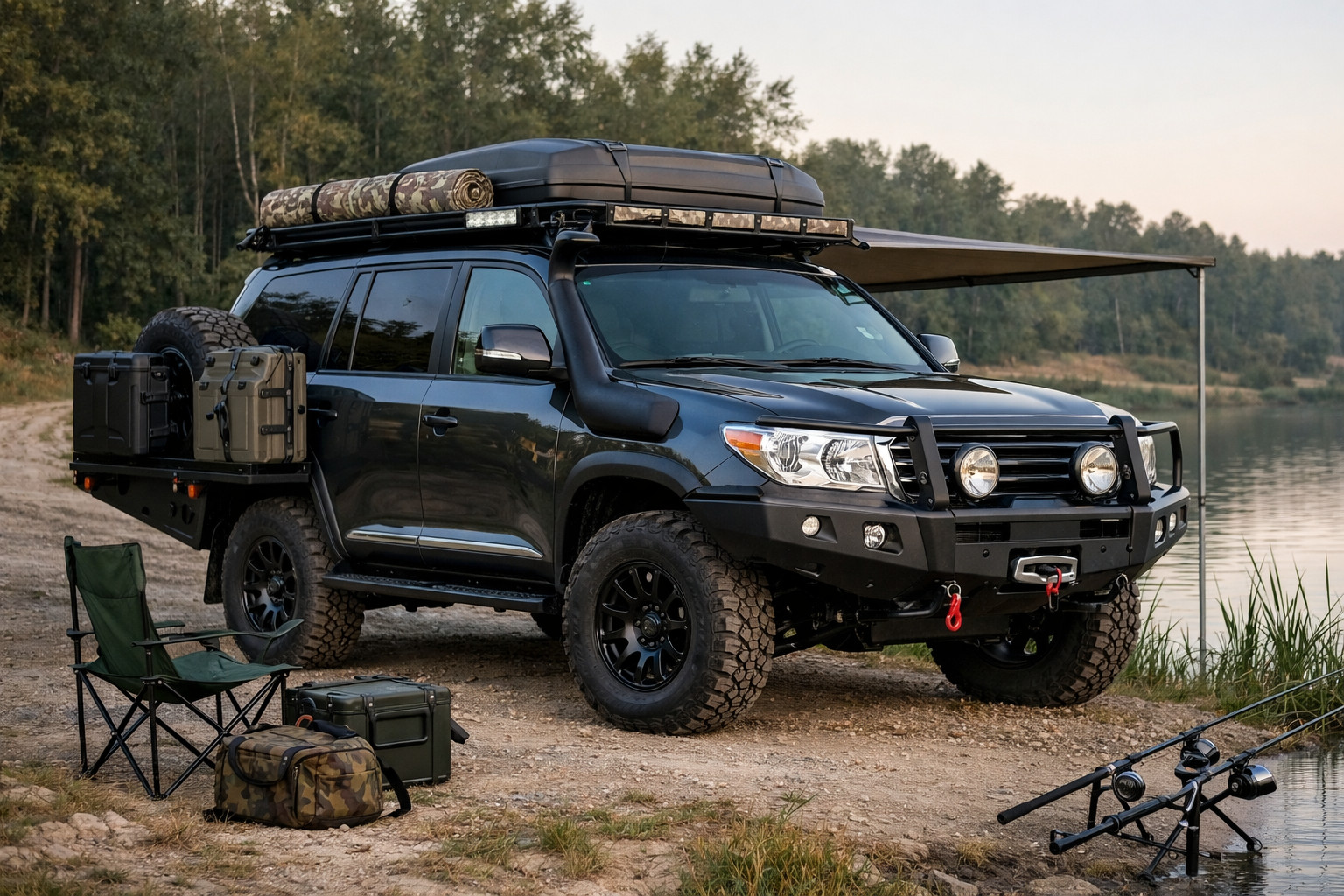 Opgraderingspakke til Toyota Land Cruiser 200 til fiskeri og dårlige veje