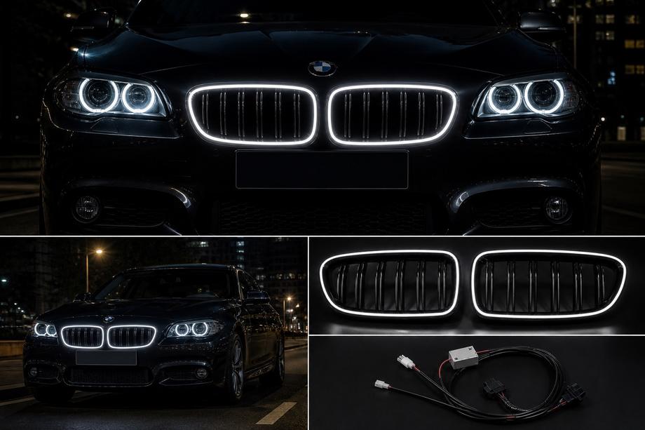 BMW 5-serie F10/F11 2010–2016 BMW nyregrill M-look LED (sort højglans) Foto 6