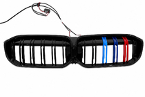 BMW 3-serie G20/G21 2018– M-Color LED nyregrill (2022+, blank sort) foto 3
