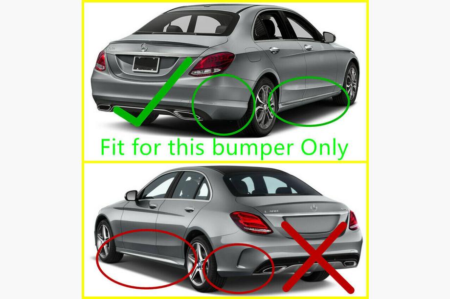 Mercedes C-klasse W205 2014–2021 Bageste stænklapper Premium (til Base, 2 stk) Foto 2