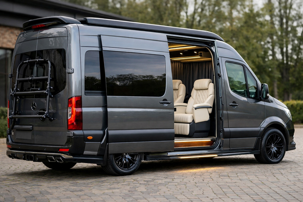 Sådan bygger du en Mercedes Sprinter W907/W910 til VIP-passagerer uden billig bling