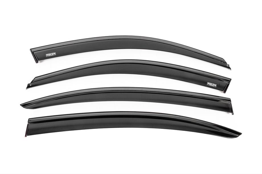 BMW 3-serie F30/F31 2012–2019 Vindafvisere til vinduer med sort liste Niken Luxury (4 stk.) Image